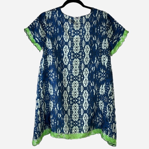 Johnny Was Puente Silk Tunic Geometric Print Tunic Top Small - Picture 10 of 12